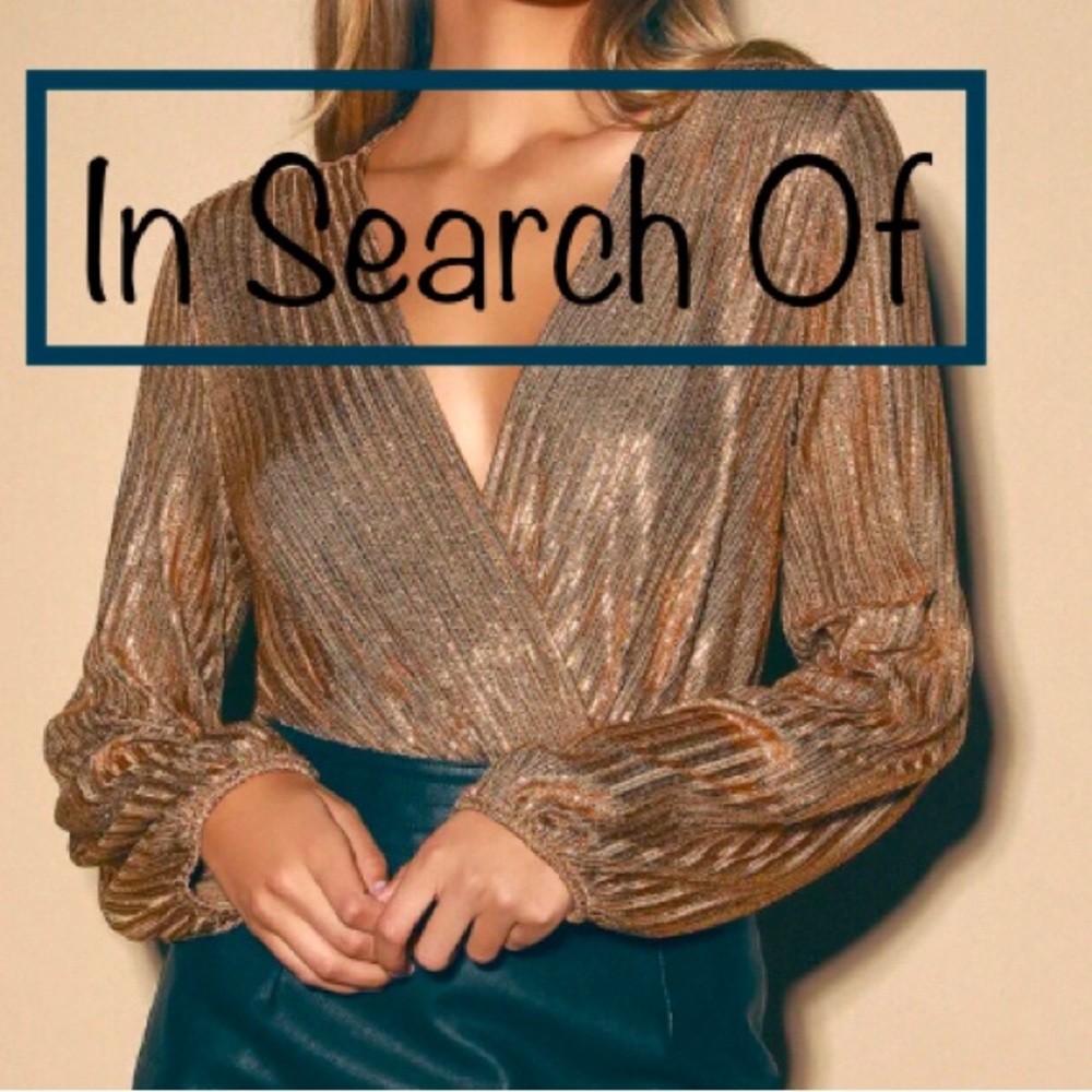 *ISO* Lulu’s Disco Dance Bodysuit in Copper, Large